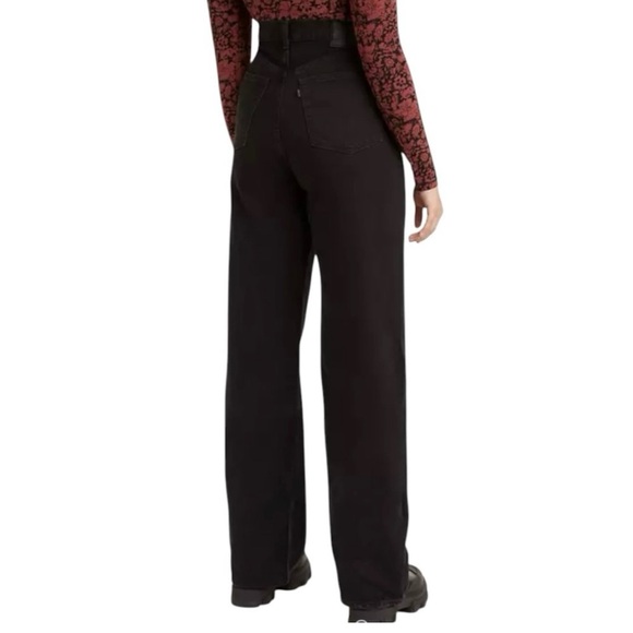 Levi’s High Rise Loose Fit Wide Leg Black Jeans size 28 - Picture 2 of 13